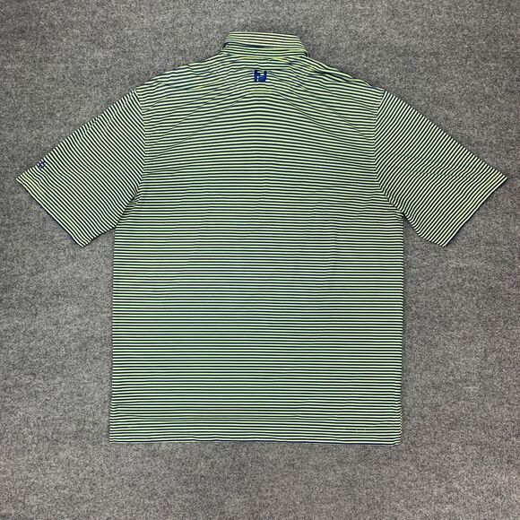 FootJoy Polo Shirt Mens XL Extra Large Kiwi Royal Striped The Den Golf Course AZ - Picture 7 of 12